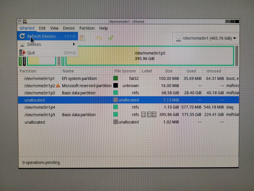 parted 라즈베리파이 파티션 크기 줄이는 방법 1 gparted