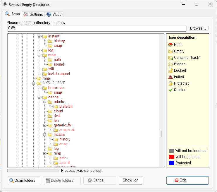 REMOVE EMPTY DIRECTORIES