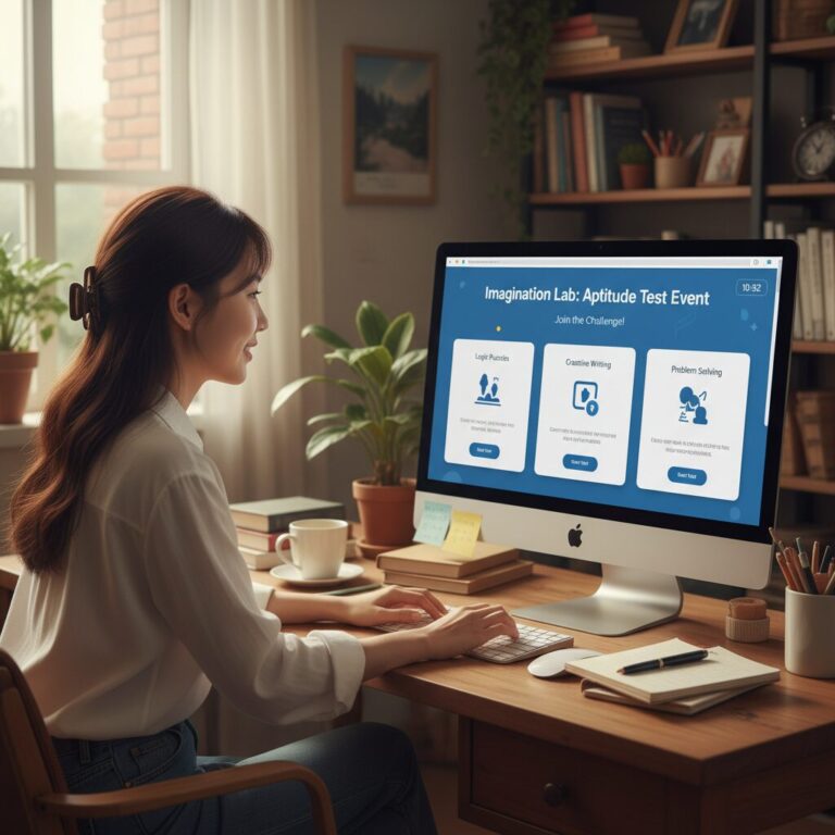 방구석 연구소 사고력 테스트 이벤트 참여 화면