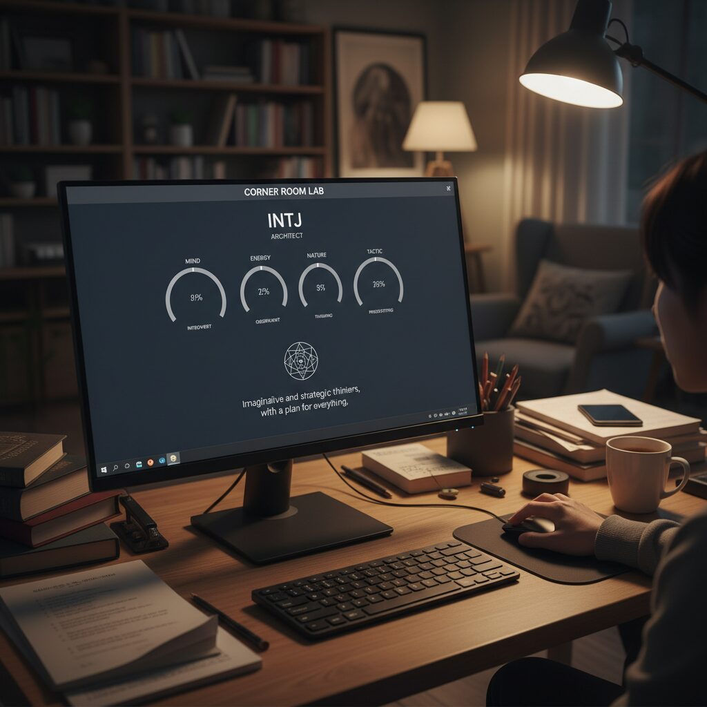 방구석 연구소 사고력 테스트 결과 화면 MBTI 유형
