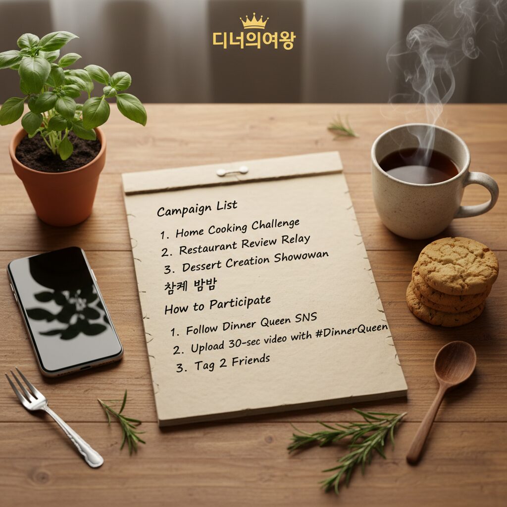 디너의여왕 숏폼 체험단 캠페인 목록과 참여 방법