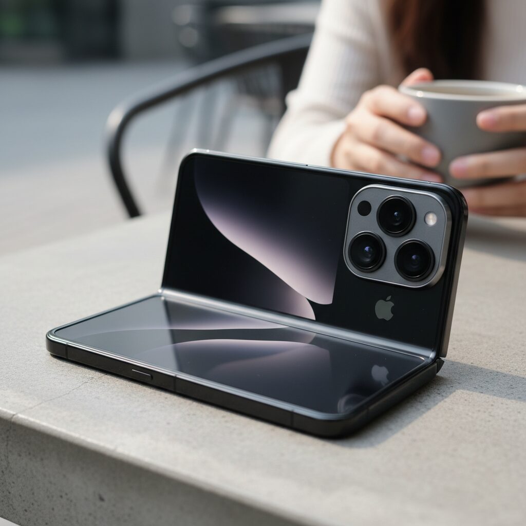 2026년 폴더블 아이폰 출시 총정리 2 아이폰 폴더블 언더 디스플레이 카메라와 후면 카메라 디자인 렌더링