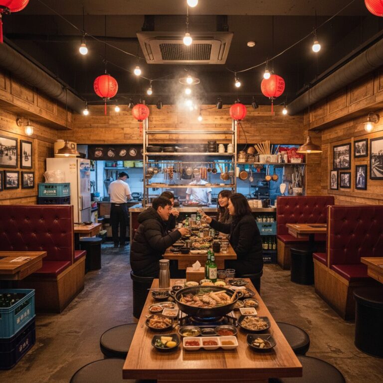 강남구청역 술집 지안정 내부 인테리어와 포차 감성의 따뜻한 분위기