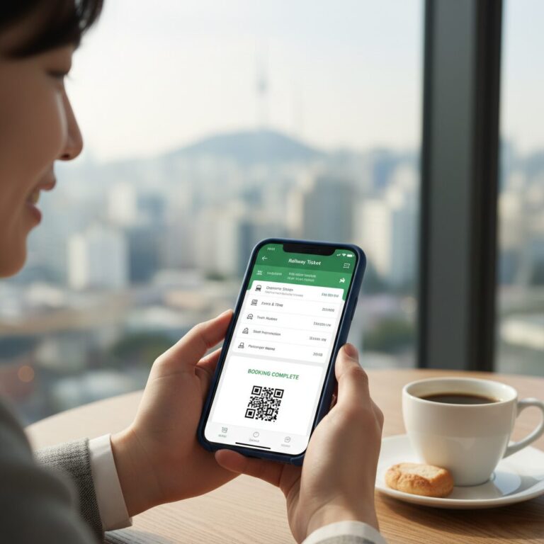 스마트폰에서 코레일톡 예매 완료 내역 확인