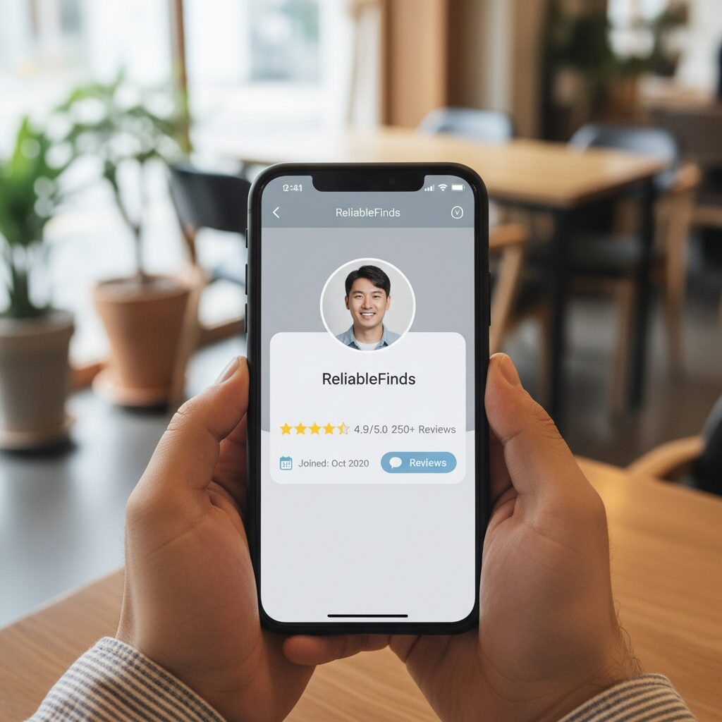 중고거래 판매자 프로필 계정 생성일 후기 확인