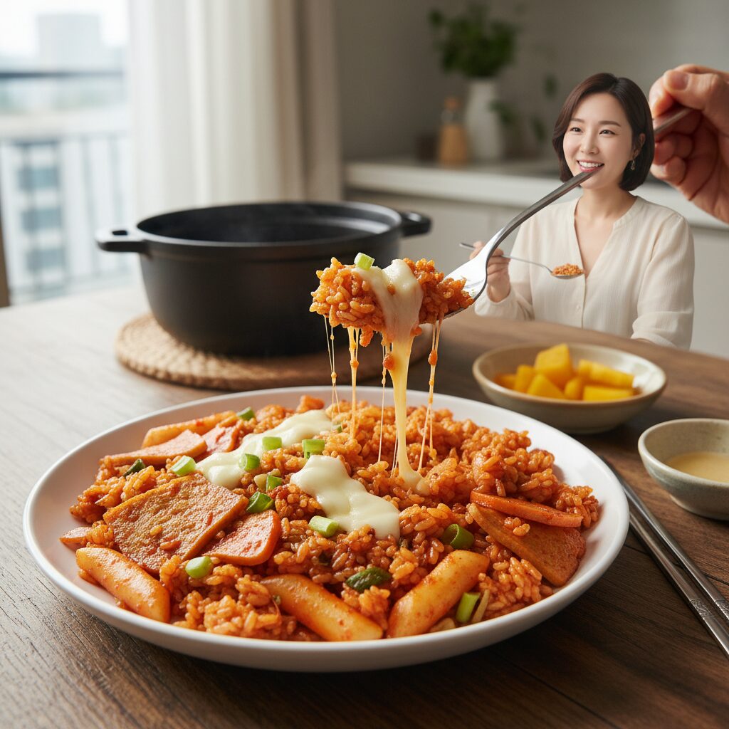 형부떡볶이 매콤로제맛 솔직 후기와 맛있게 먹는 방법 3 형부떡볶이 소스로 만든 볶음밥