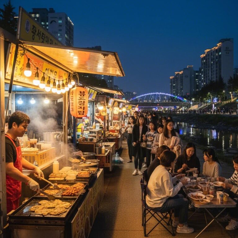 온천천 빛축제 푸드트럭 야시장 먹거리