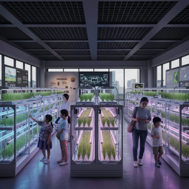 쌀 박물관 2층 스마트팜 체험관 내부 전경