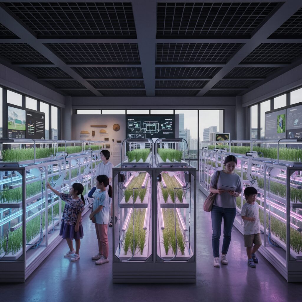 쌀 박물관 2층 스마트팜 체험관 내부 전경