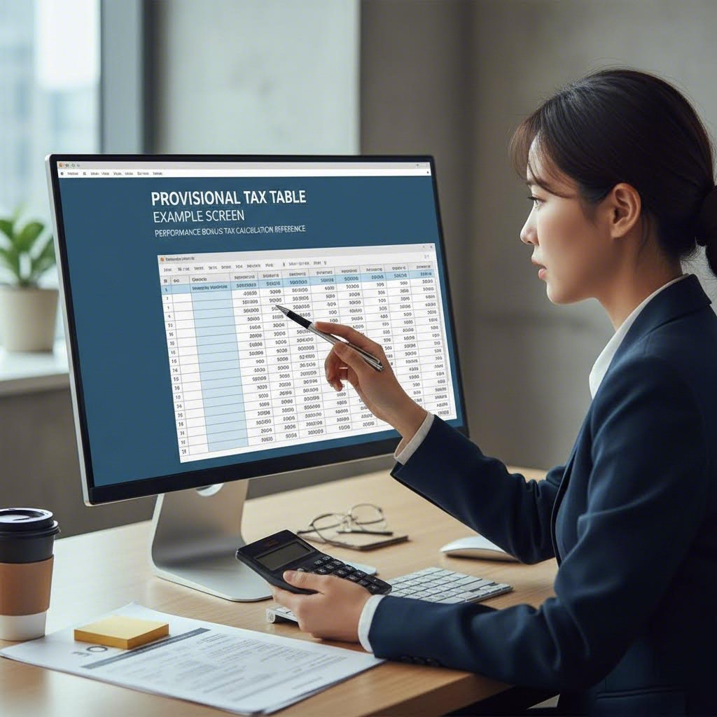 성과급 세금 계산법 쉽게 이해하기 1 간이세액표 예시 화면 성과급 세금 계산 참고