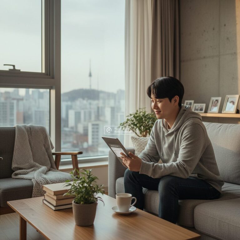 청년 월세 지원으로 안정적인 주거 생활을 하는 모습