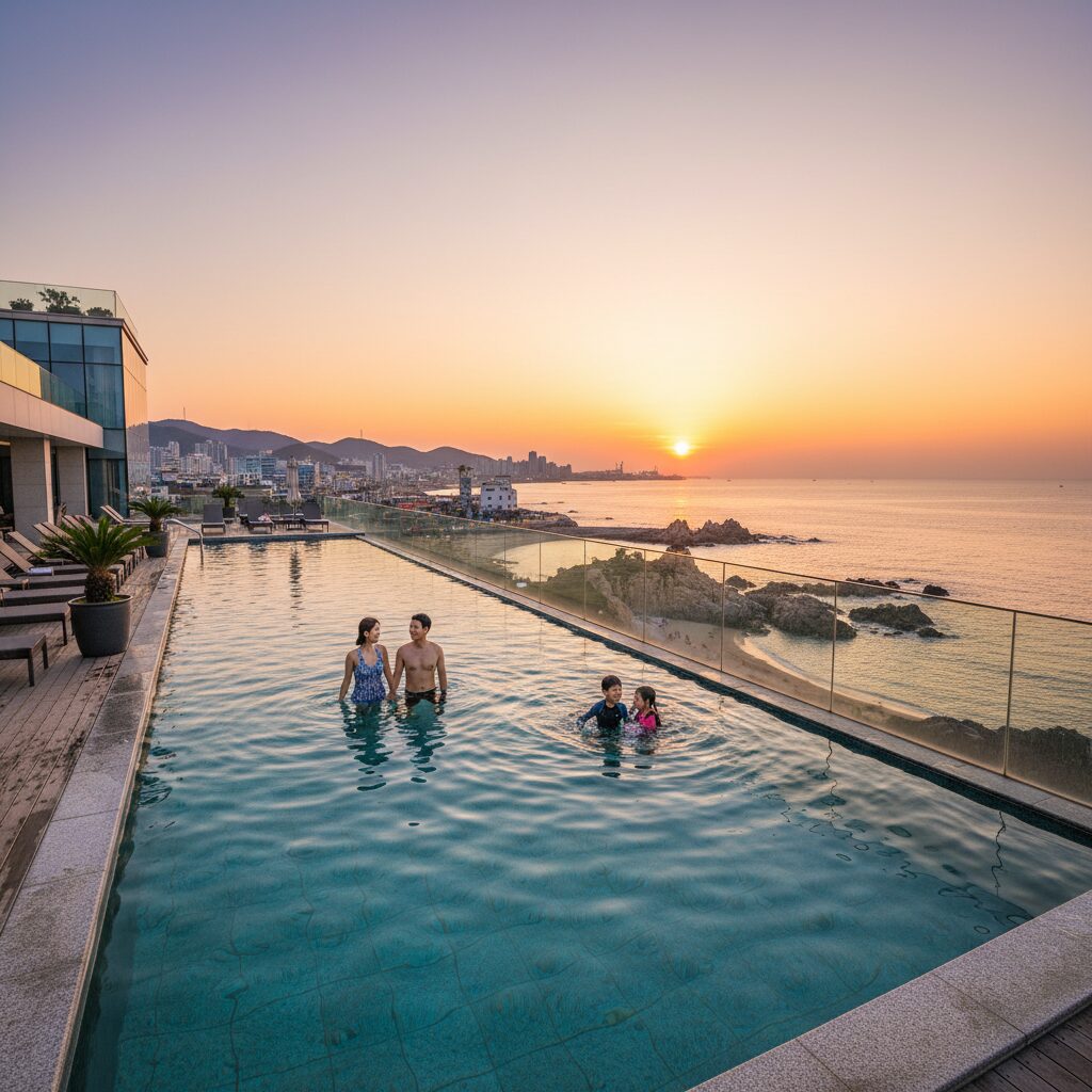 울산 타이베이 호텔 오션뷰 인피니티 수영장