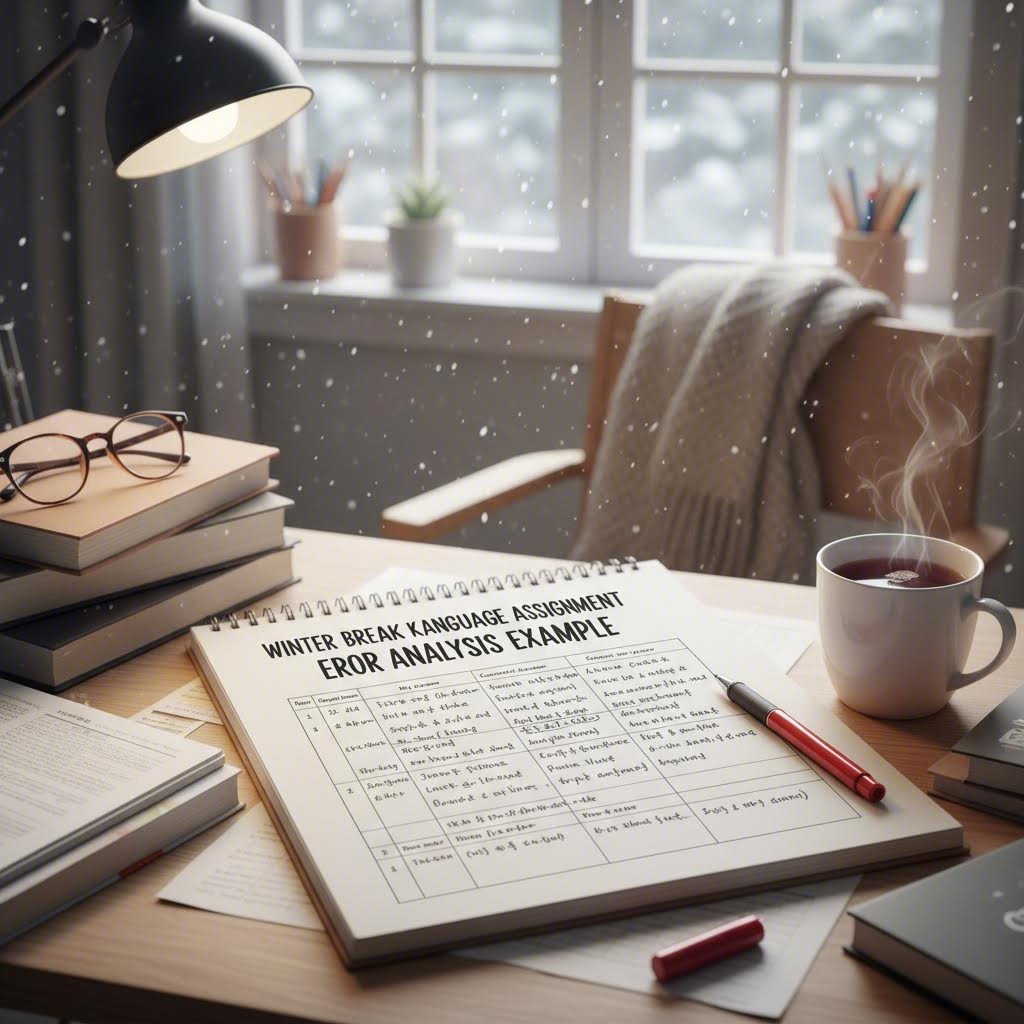 겨울방학 국어 과제 샘플지 오답 분석 예시