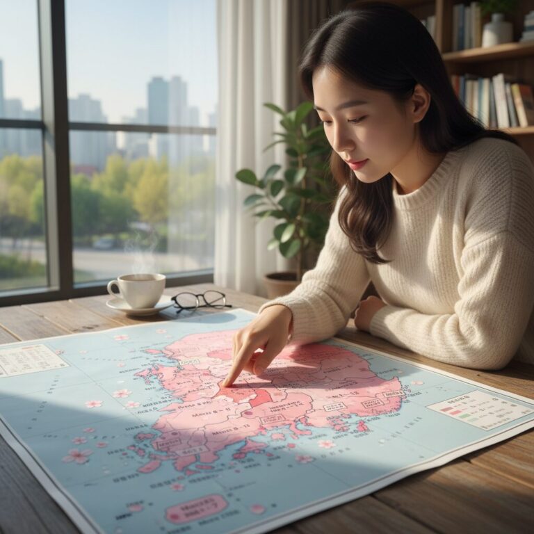 2026년 3월 지역별 벚꽃 개화 예상 시기를 표시한 한국 지도