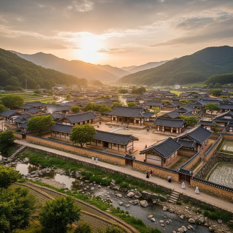 하동 최참판댁 전경과 한옥 마을 풍경
