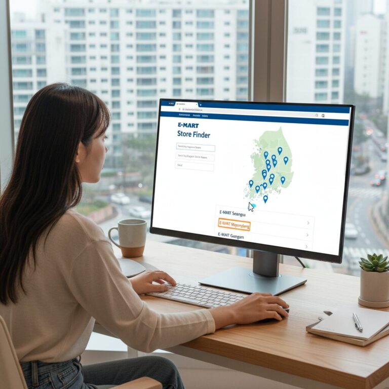 이마트 공식 홈페이지 점포 찾기 화면 모습