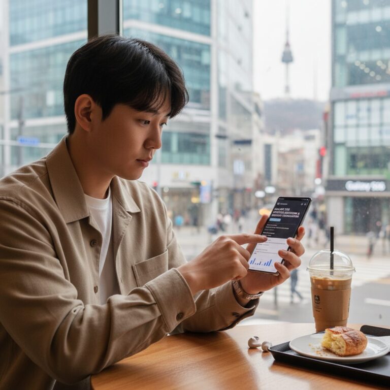 갤럭시 S26 예약 접수 및 할인 보조금 정보 검색하는 모습