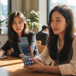 갤럭시 S26 울트라 프라이버시 디스플레이 기능으로 옆에서 보이지 않는 화면
