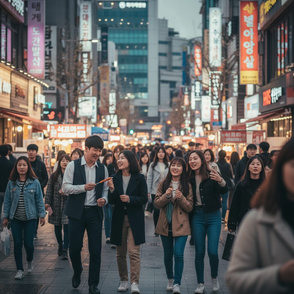 설날 장보기 전 마트 휴무일을 체크하는 모습