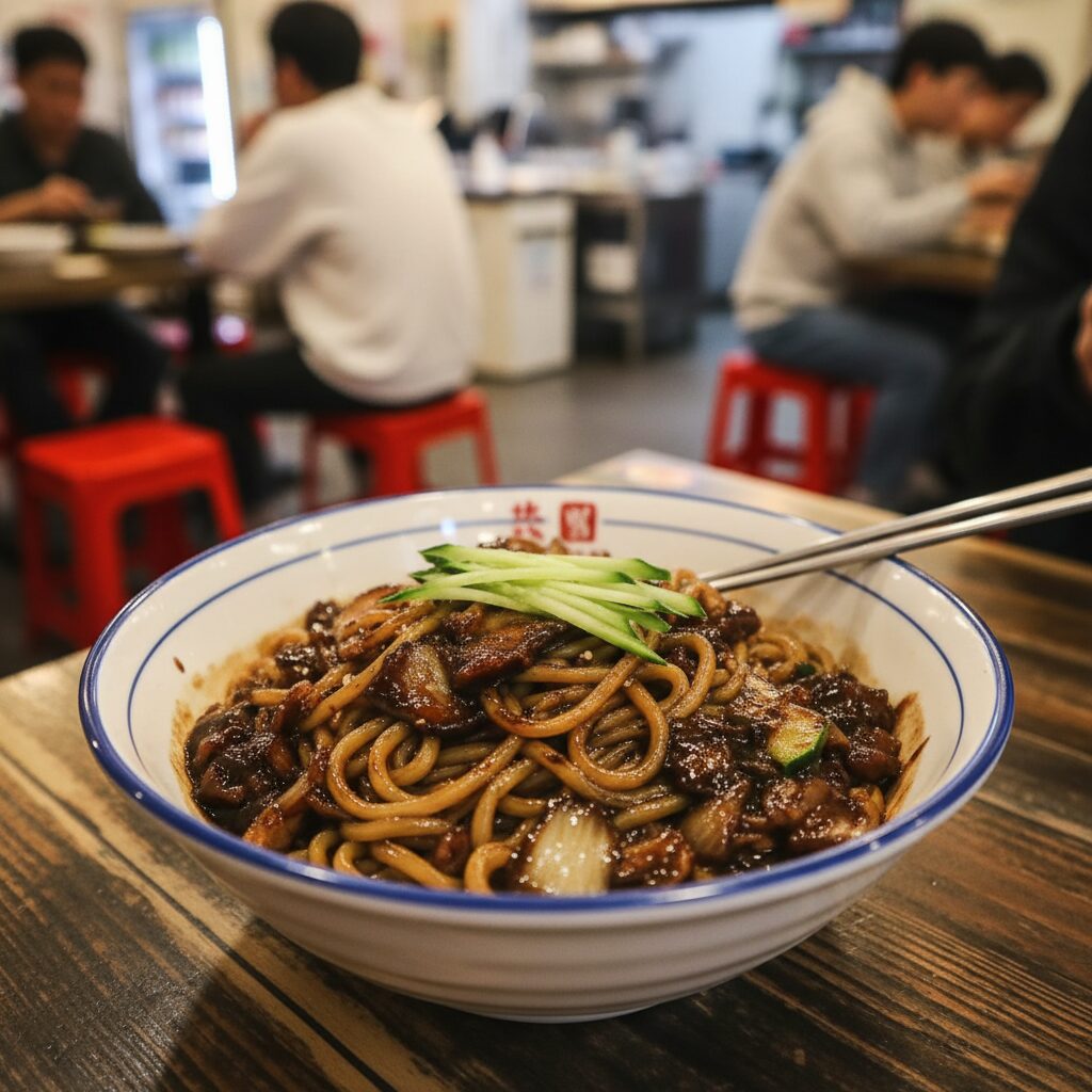 홍콩반점에서 제공하는 짜장면 한 그릇