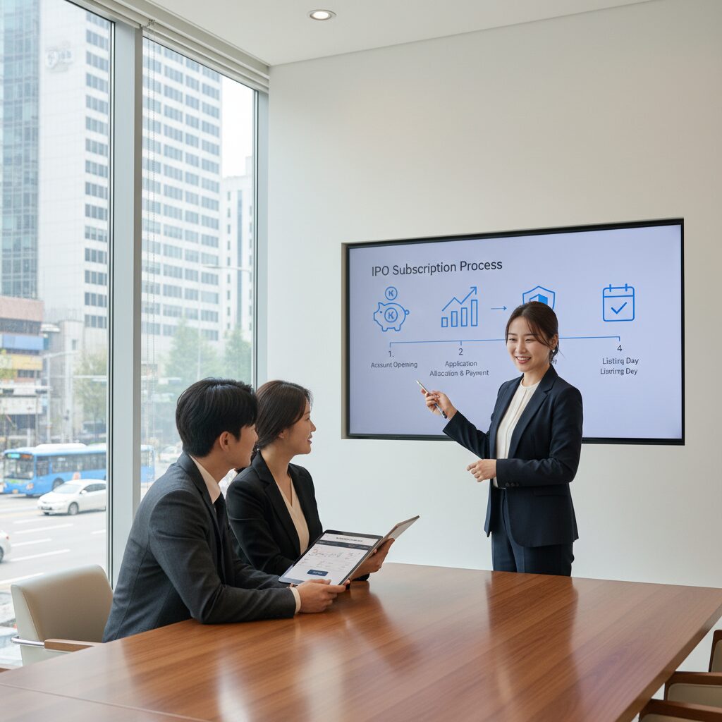 K뱅크 공모주 청약 방법과 상장 전략 1 K뱅크 공모주 청약 진행 과정 그림