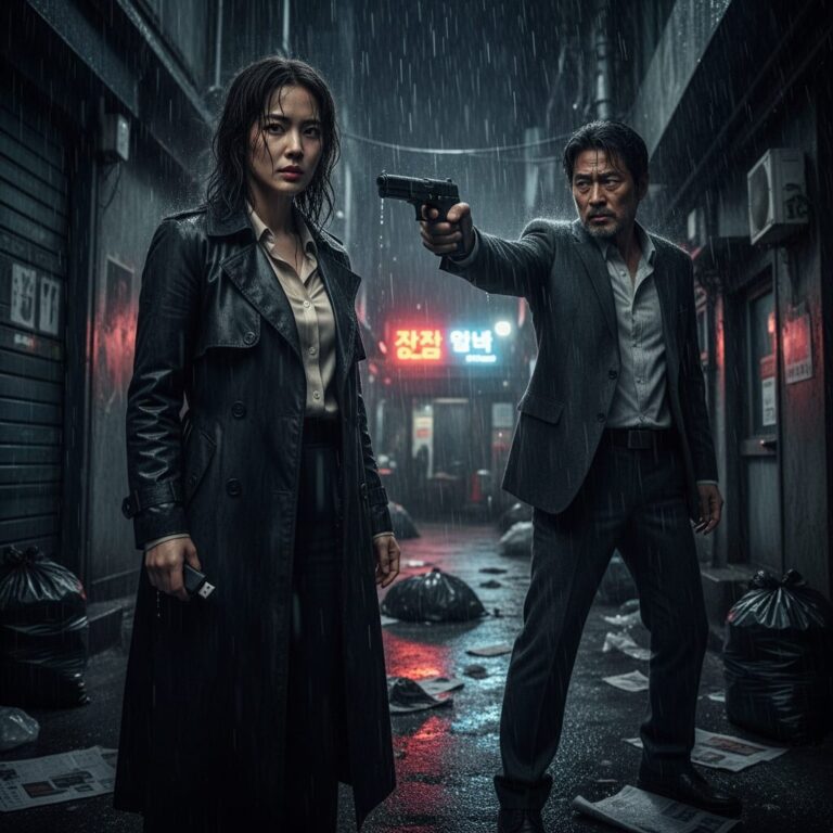 레이디 두아 드라마 사라 킴과 박무경 형사 스릴러 장면