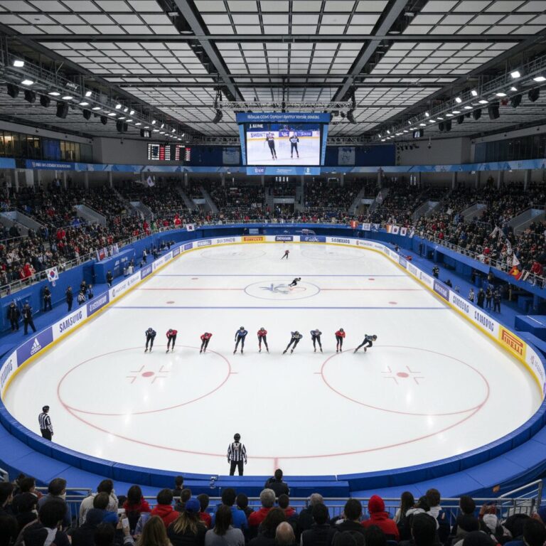 2026 밀라노 동계올림픽 쇼트트랙 경기장 내부 전경