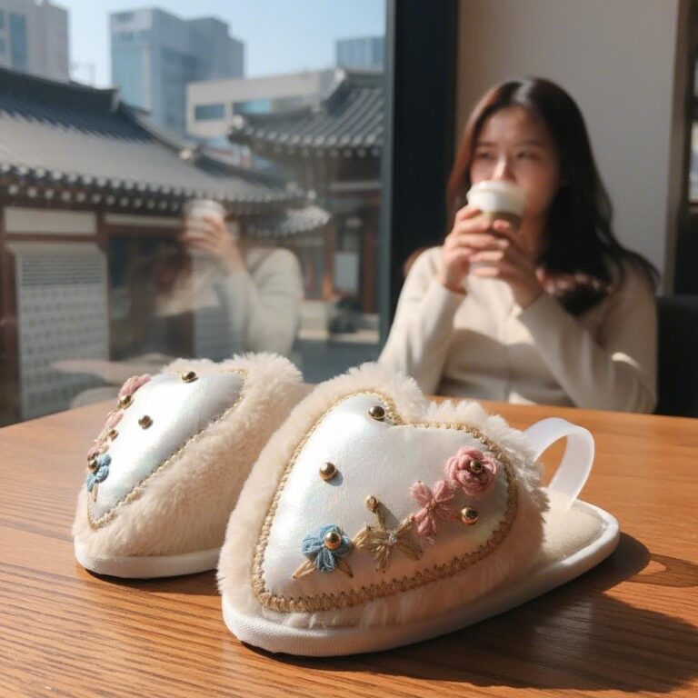 하트 모양으로 제작된 커스텀 슬리퍼 장식 액세서리