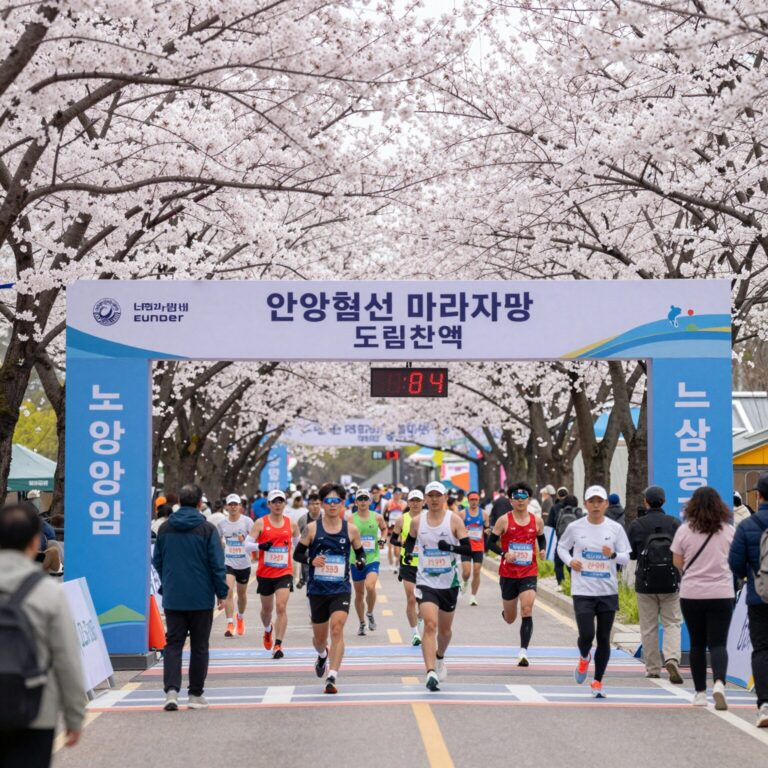 안양천 벚꽃 마라톤 출발지점과 도림천역 양평역 위치도