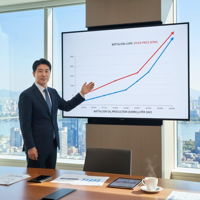 바탈리언 오일 생산량 증가와 주가 상승 그래프
