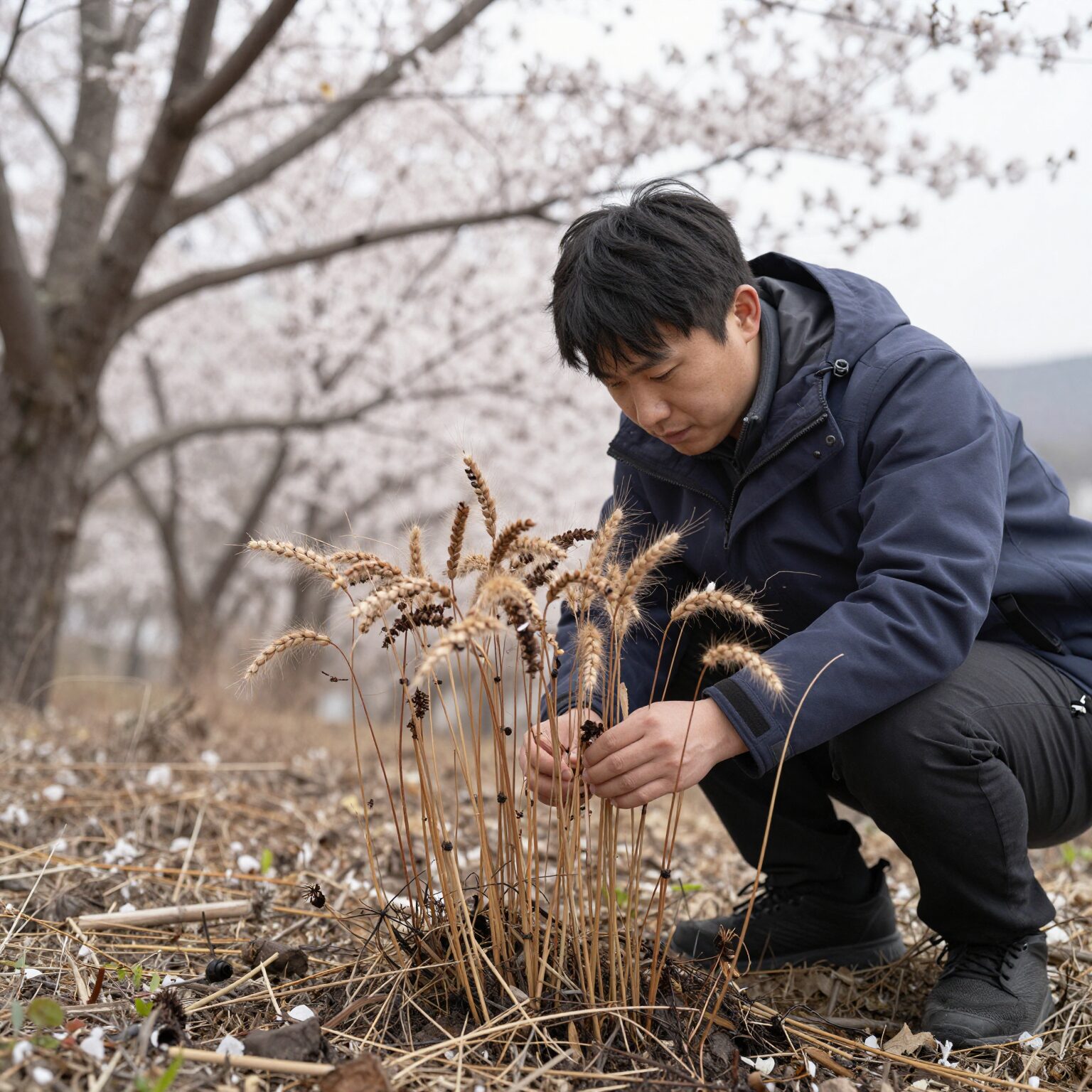 2026년 참두릅 심는 시기와 효능 재배법 1 봄철 산에서 참두릅을 손으로 따는 모습