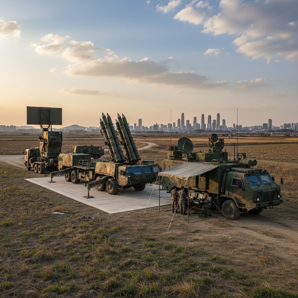 천궁2 방공 미사일 시스템 구성도 발사대 레이더 교전통제소