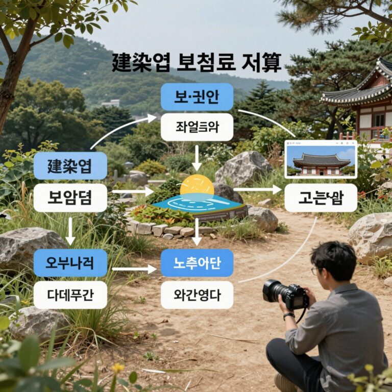 건설업 보험료 계산을 위한 보수총액 구성 요소 다이어그램