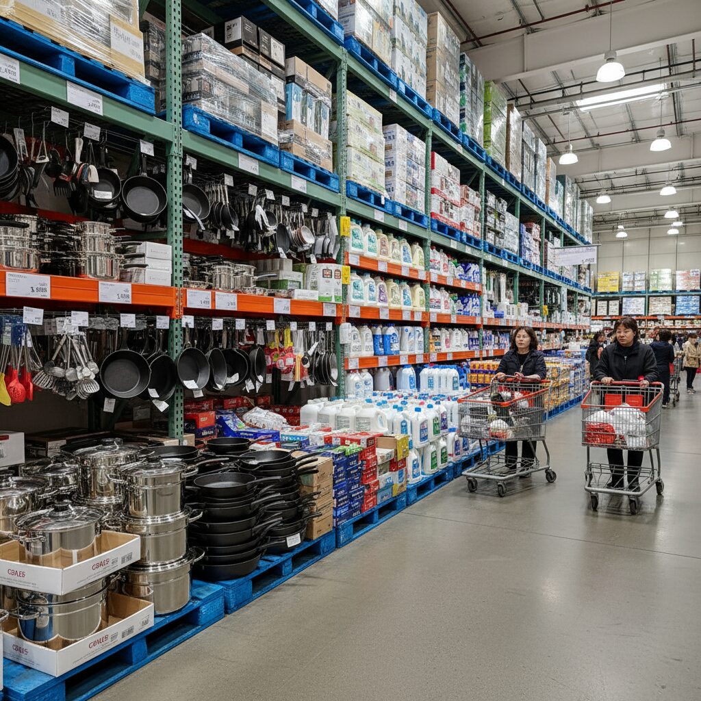 코스트코 3월 세일 주방용품과 생활세제 다양한 상품 진열