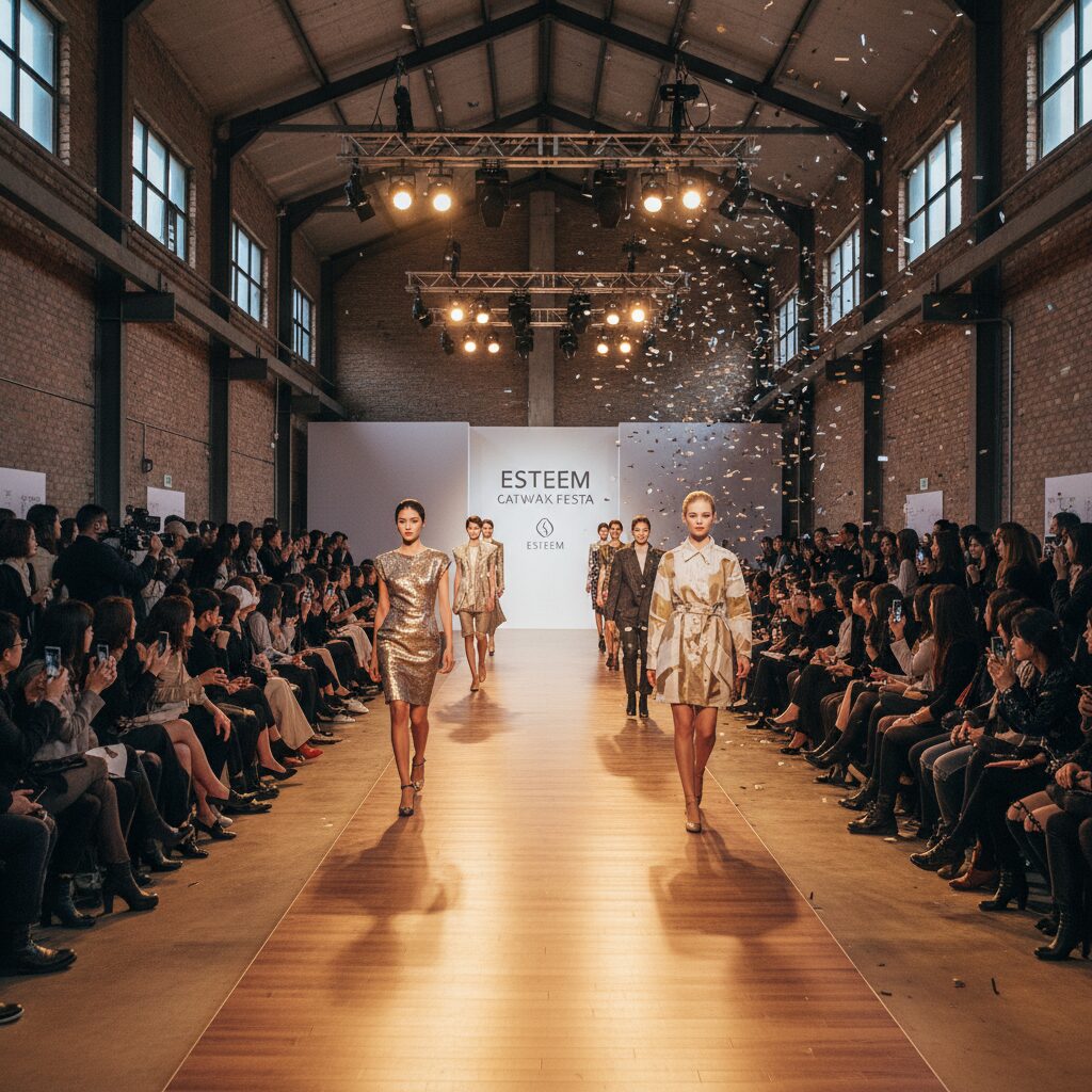 에스팀이 주최하는 캣워크페스타 행사 현장 모습