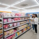 GS편의점 화이트데이 선물 아이디어와 특가 이벤트 GS편의점 화이트데이 한정판 초콜릿과 디저트 세트가 진열된 모습