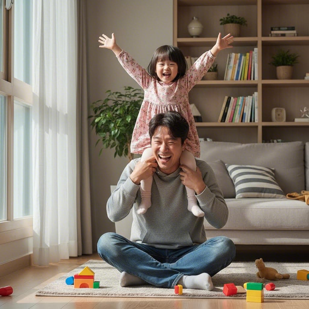 김용건 아들 하정우 결혼에 대한 특별한 이야기 1 하정우 배우가 조카와 즐겁게 놀아주는 모습을 상상한 이미지