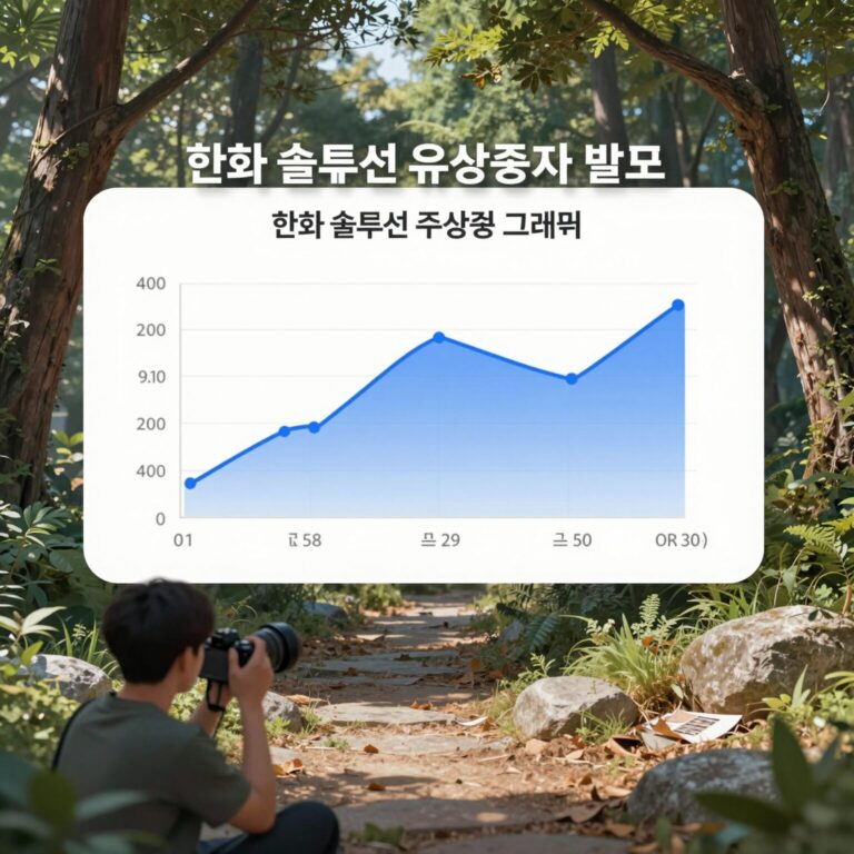 한화솔루션 유상증자 발표 후 주가 변동 그래프