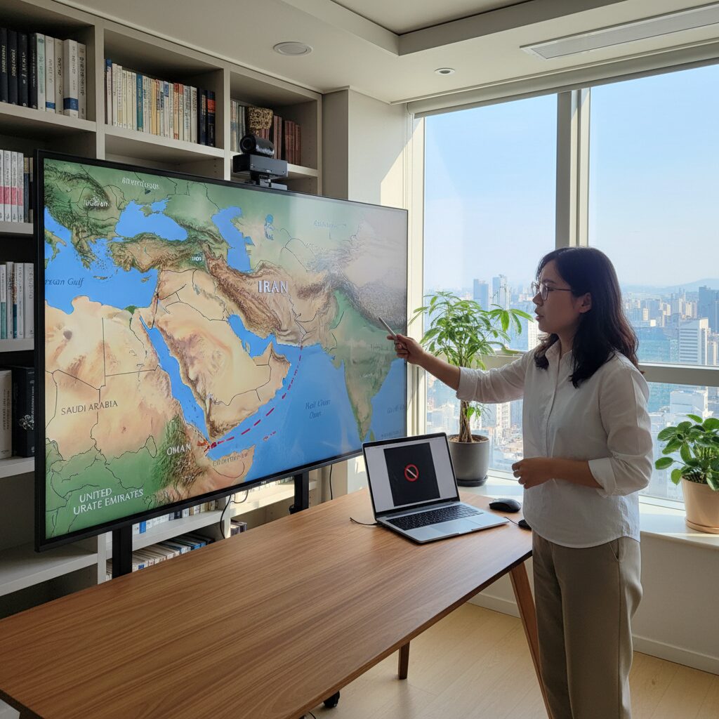 미국 이란 갈등과 시장 반응 포트폴리오 점검 1 호르무즈 해협 위치와 주변 국가들을 보여주는 지도