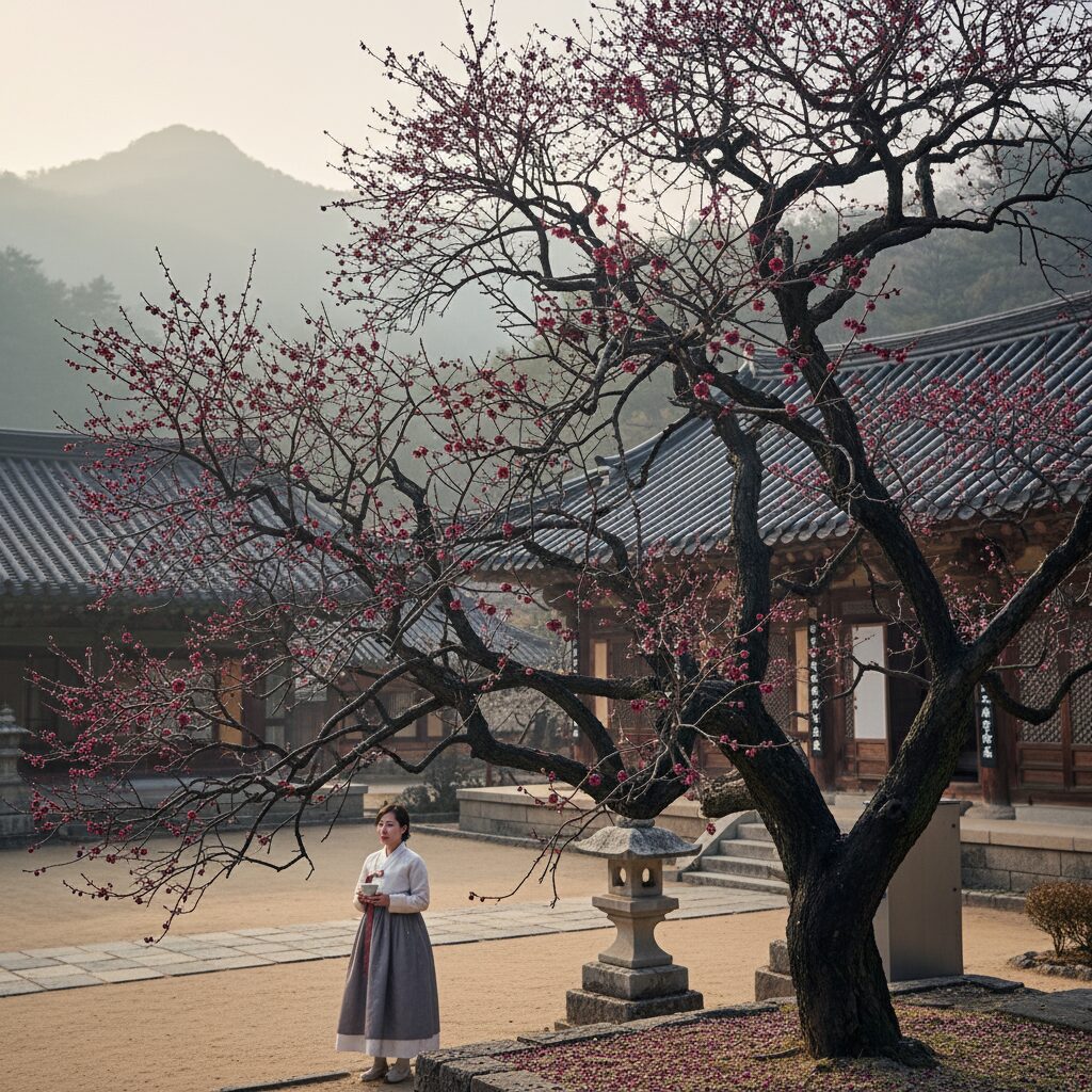 구례 화엄사 흑매화 천연기념물 화엄매 방문 정보 1 구례 화엄사 흑매화 꽃이 핀 모습