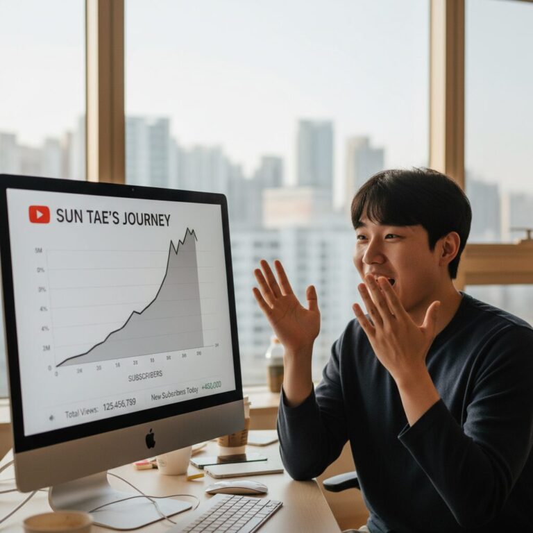 김선태 유튜브 채널 대시보드 구독자 수 폭발적 증가 그래프