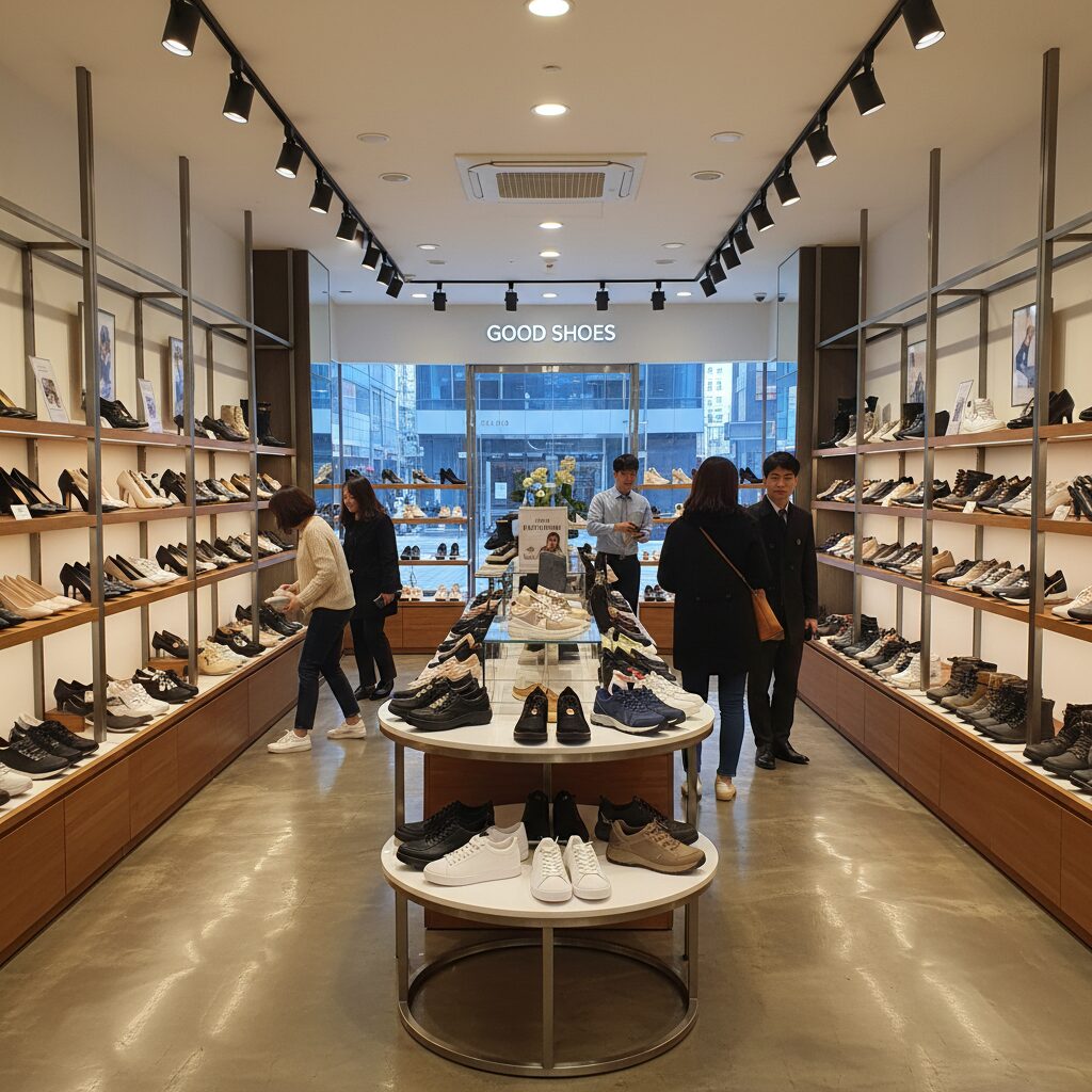 착한구두 면접 탈락 선물의 배려와 가성비 신발 쇼핑 이야기 1 착한구두 매장 내부 다양한 신발이 진열된 모습