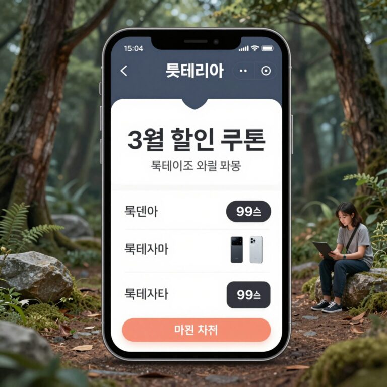 롯데리아 3월 할인 쿠폰 목록이 담긴 롯데잇츠 앱 화면