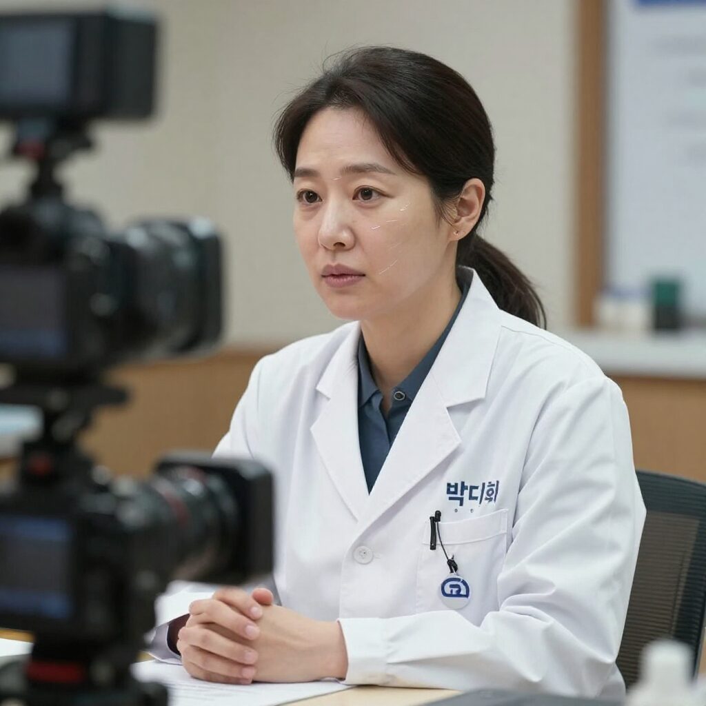 방송에서 이름 풀이를 진행하고 있는 박대희 원장의 모습