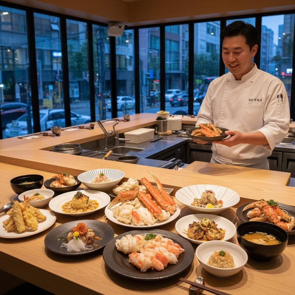 성수동 네기라이브 킹크랩 오마카세 요리 구성