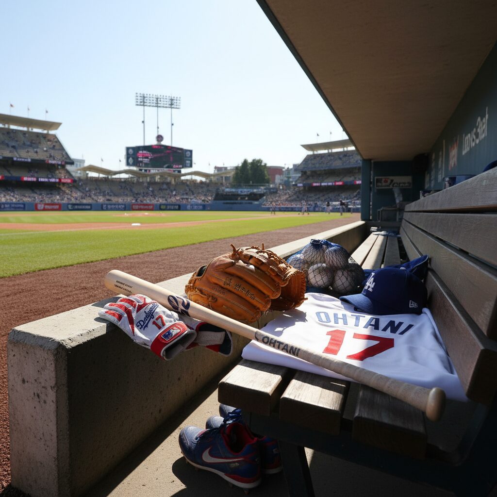 메이저리그 최고 연봉 계약을 받은 오타니 쇼헤이 선수의 야구 장비