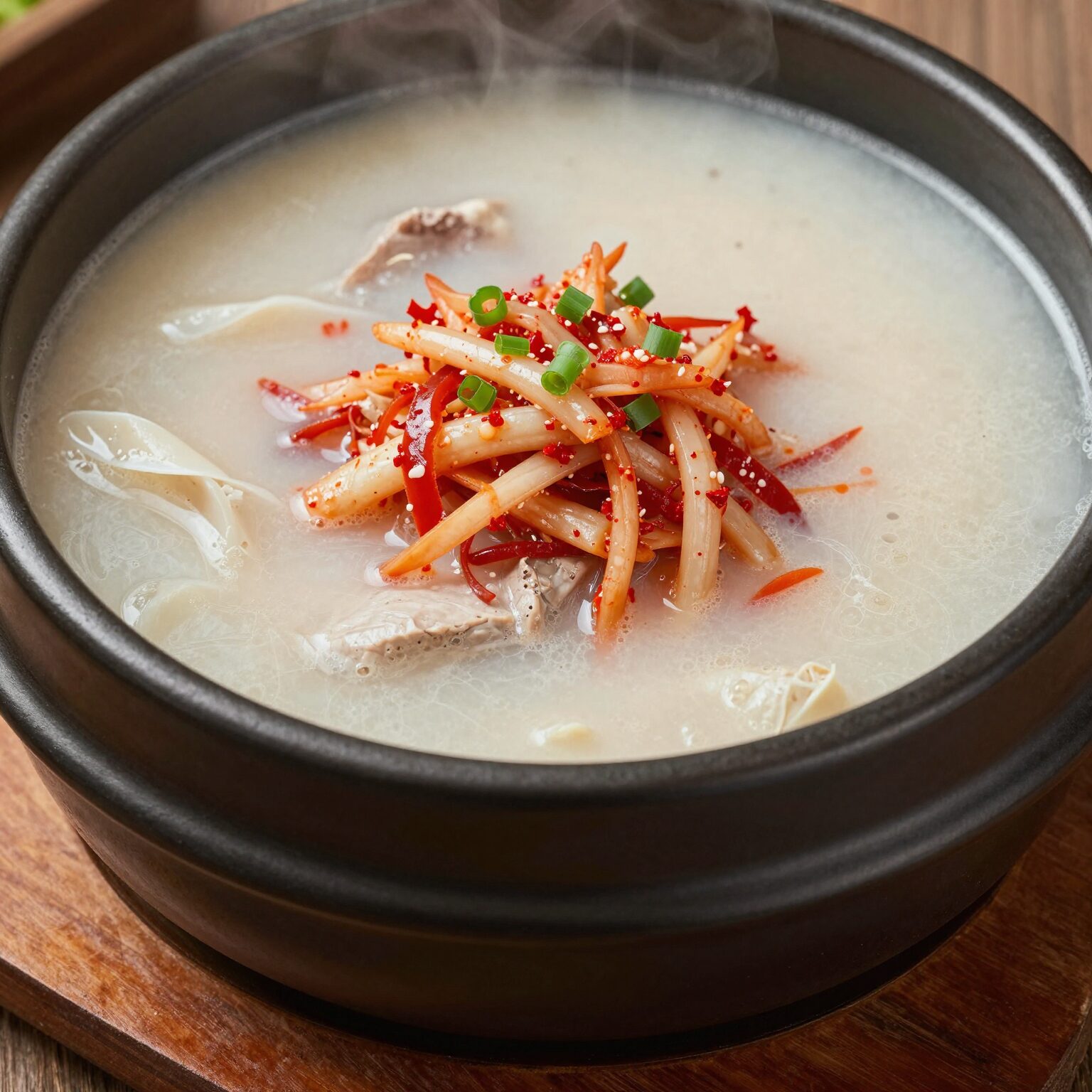 창원 북면 풍각칼국수 본점의 진한 닭육수 칼국수와 직접 담근 김치