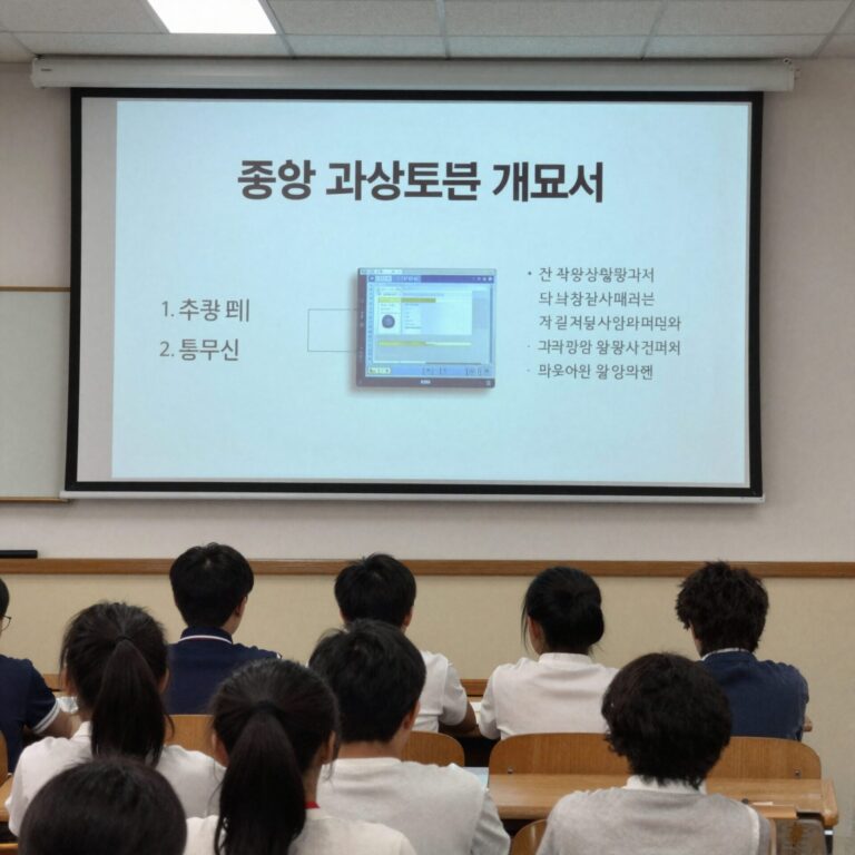 중학생 과학토론대회 개요서 작성 예시 페이지