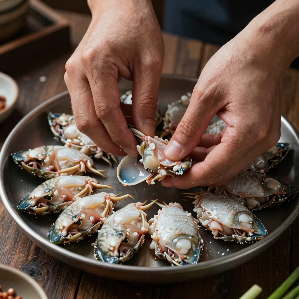 봄 제철 멍게 효능과 손질법 요리 레시피 1 손질된 멍게 살이 체반에 담겨 있는 모습