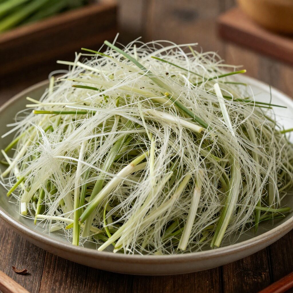 완성된 포슬포슬한 쑥털털이(쑥버무리) 접시에 담긴 모습